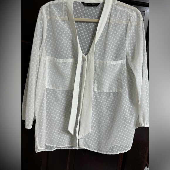 Zara basic sheet pattern perfect dress to layer piece shirt - Picture 2 of 6